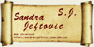 Sandra Jeftović vizit kartica